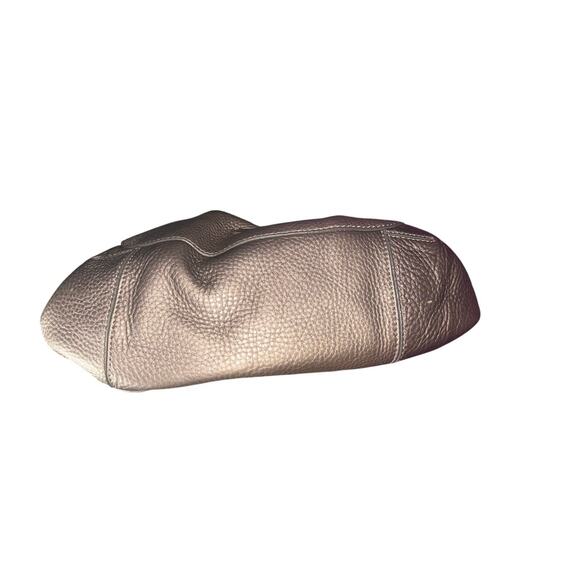 Cole Haan Leather Denney Shoulder Slouchy Hobo Bag Metallic Silver - Picture 12 of 12